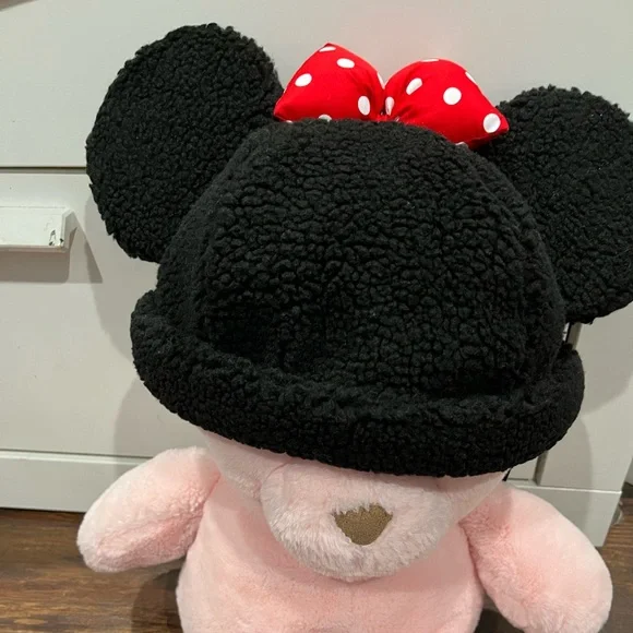 Disney Minnie Mouse Bow Sherpa Beanie Hat - Picture 5 of 5